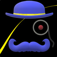 Blue moustache