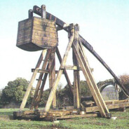 Trebuchet full of gravel