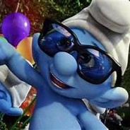A blue little man