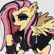 fluttershy but emo