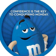 niebieski m&m