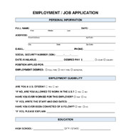 job application
