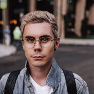 smart man with glasses
