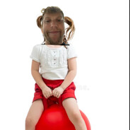 blissfully bouncing on it