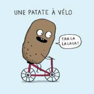 patate avec un bicyclette
