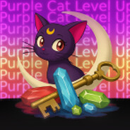 Purple ≽^•⩊•^≼ Cat