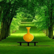 Orange Vase