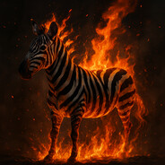 Zebra on fire
