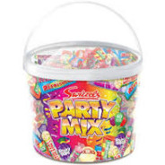 large tub of assorted sweets