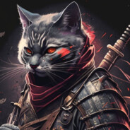 cat with a catana