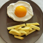 Huevito con papas sin sal